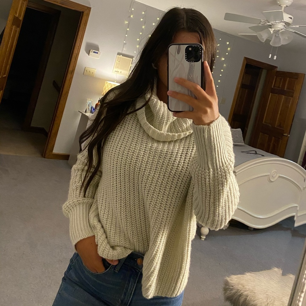 Cream knit sweater